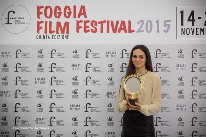 01 Sara Serraiocco Premio Miglior Attrice Foggia Film Festival 2015