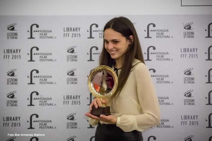 02 Sara Serraiocco Premio Miglior Attrice Foggia Film Festival 2015